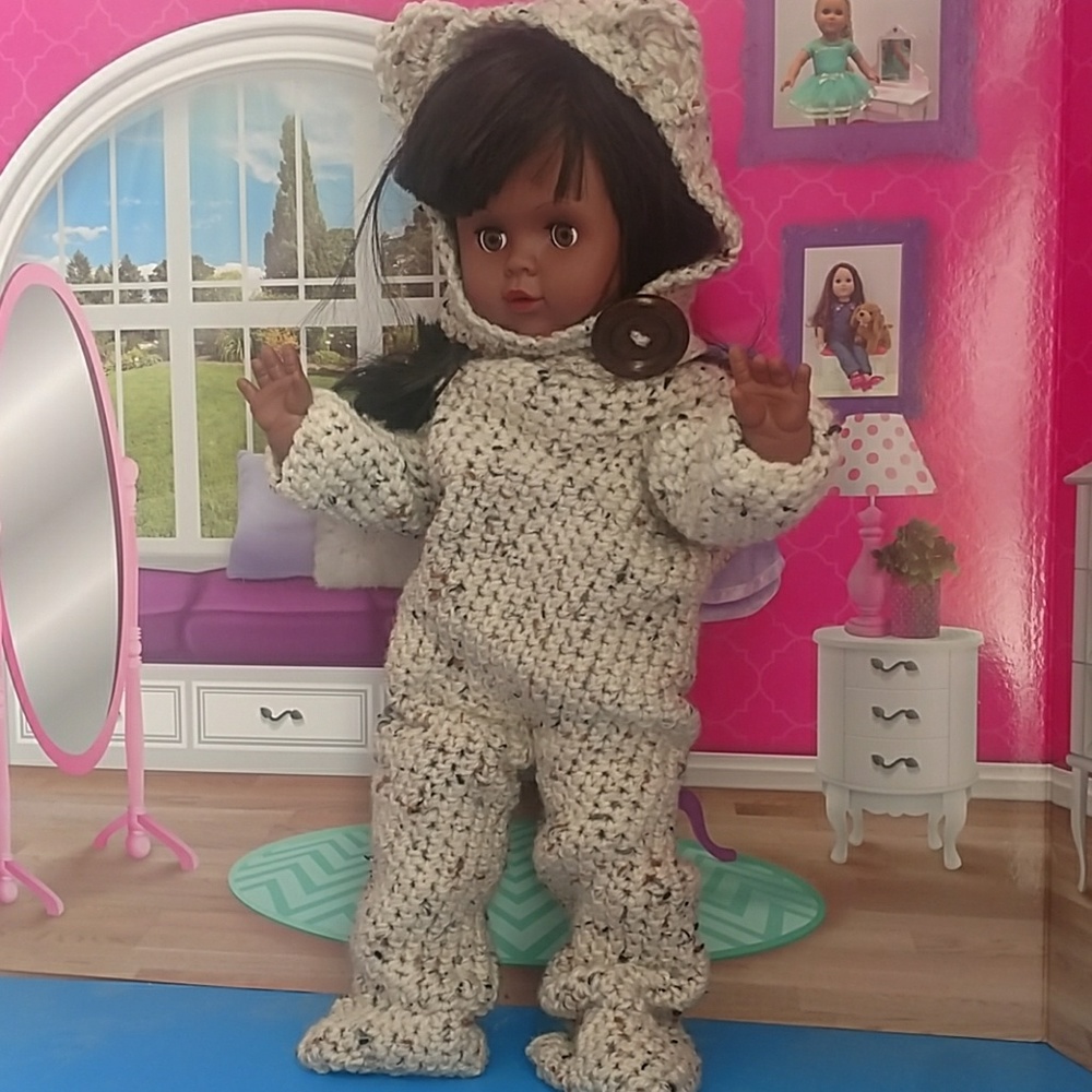 Hamdmade american girl teddy bear costume